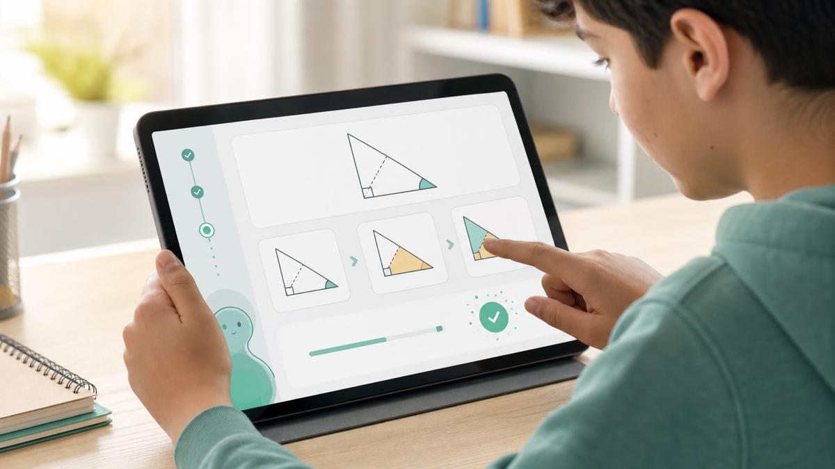 A student and an AI tutor working through a practice problem step by step