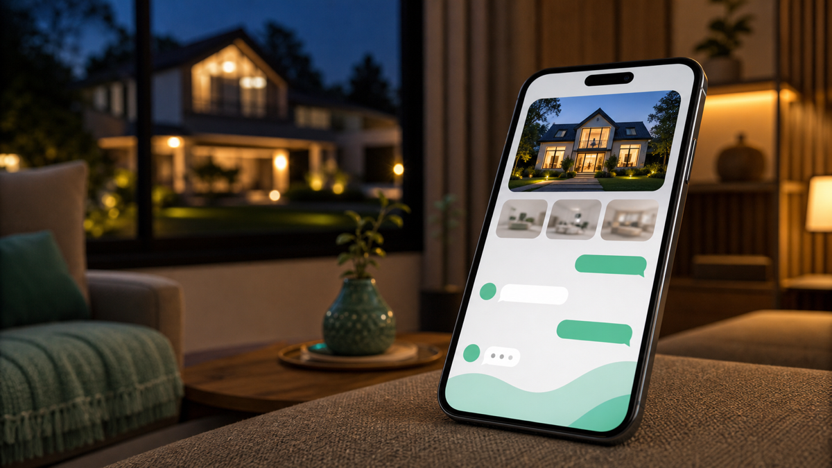 A digital assistant answering buyer questions on a property listing page