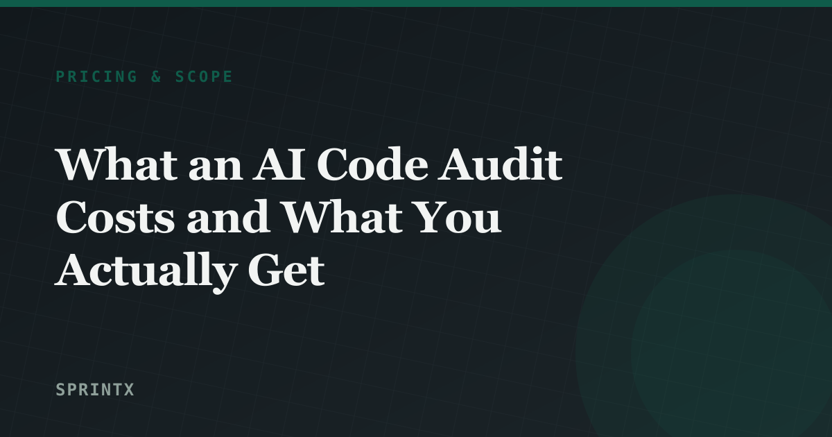 What an AI Code Audit Costs and What You Actually Get