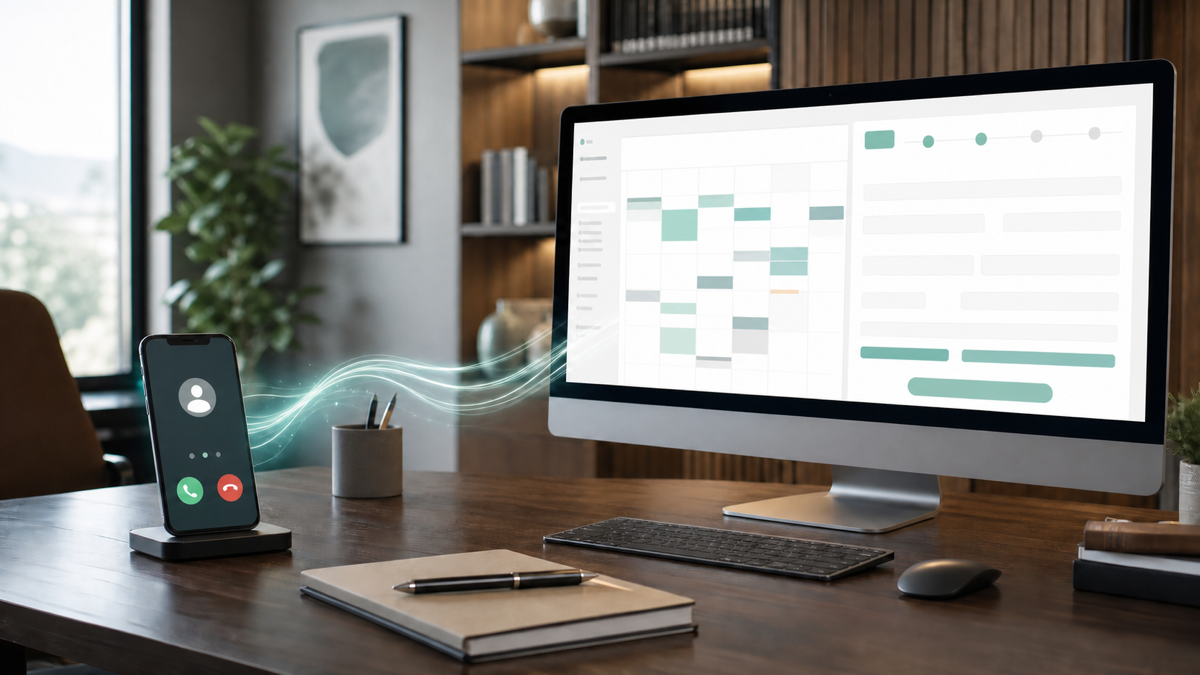 An AI receptionist routing a legal intake call to a calendar and case management system