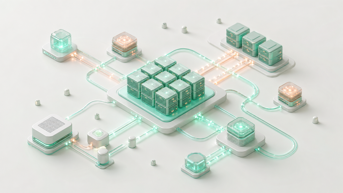 An architecture diagram of API endpoints, authentication, and data flows
