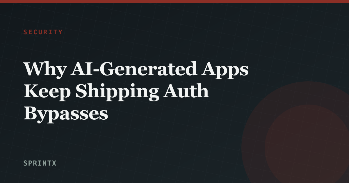 Why AI-Generated Apps Keep Shipping Auth Bypasses