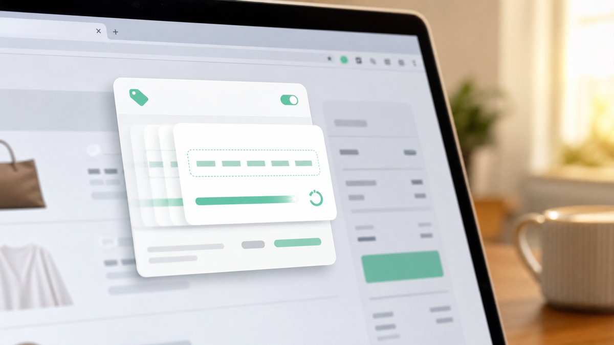 A browser extension testing multiple discount codes against an order total