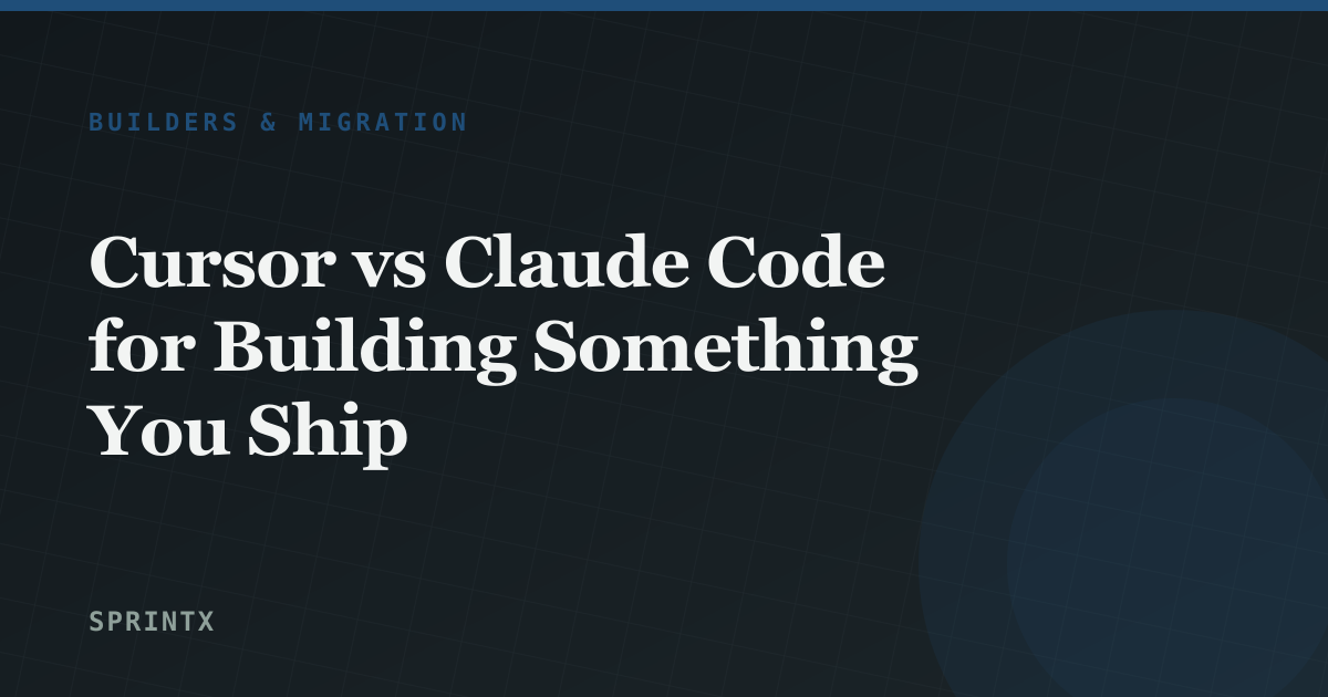 Cursor vs Claude Code for Building Something You Ship