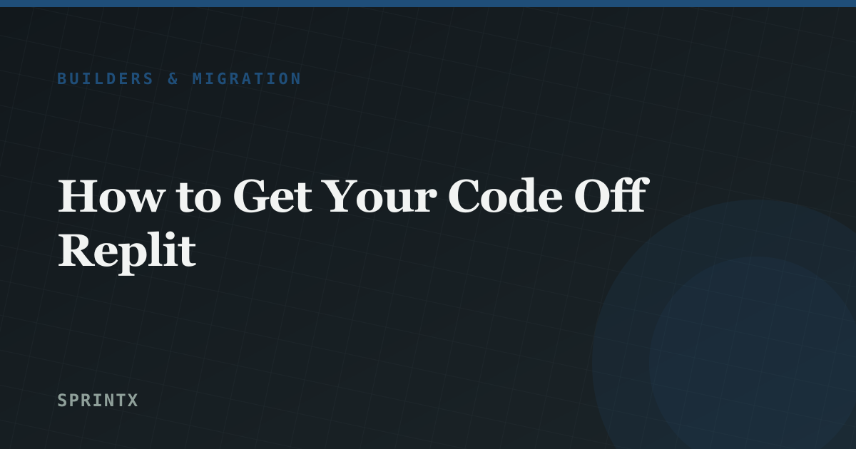 How to Get Your Code Off Replit