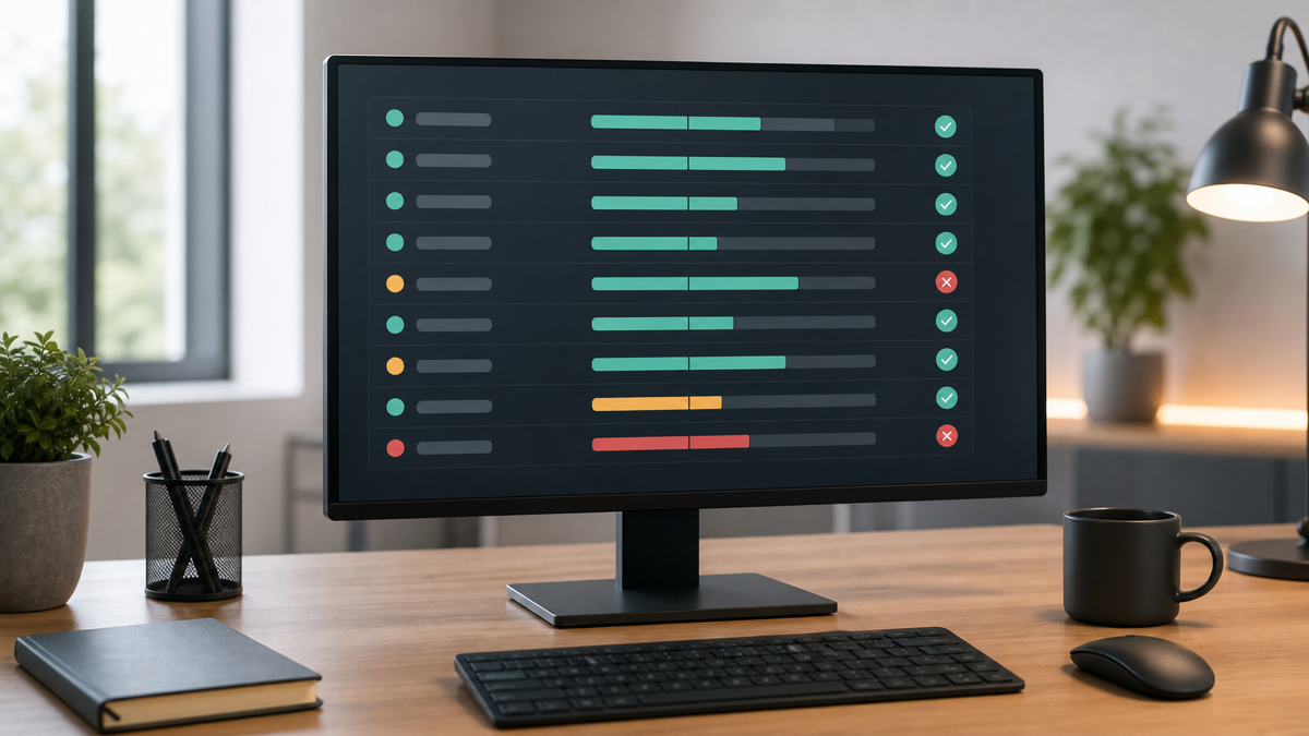 A prompt evaluation dashboard comparing model outputs against a test set