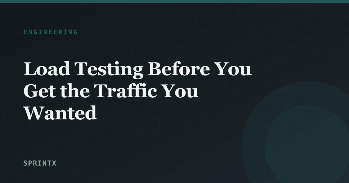 Load Testing Before You Get the Traffic You Wanted