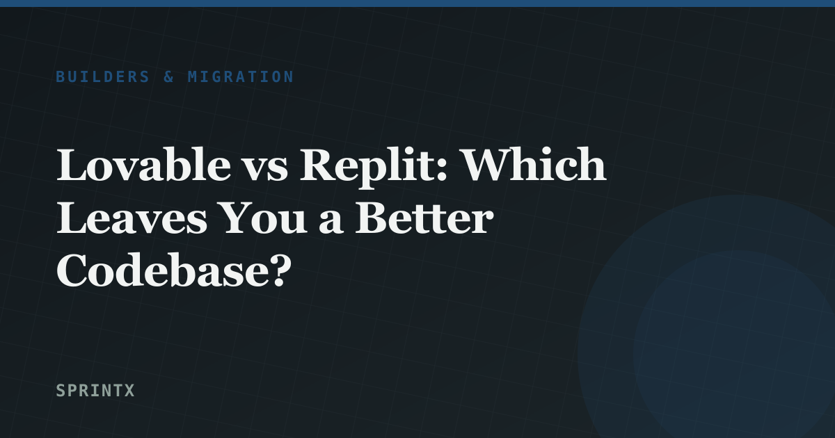 Lovable vs Replit: Which Leaves You a Better Codebase?