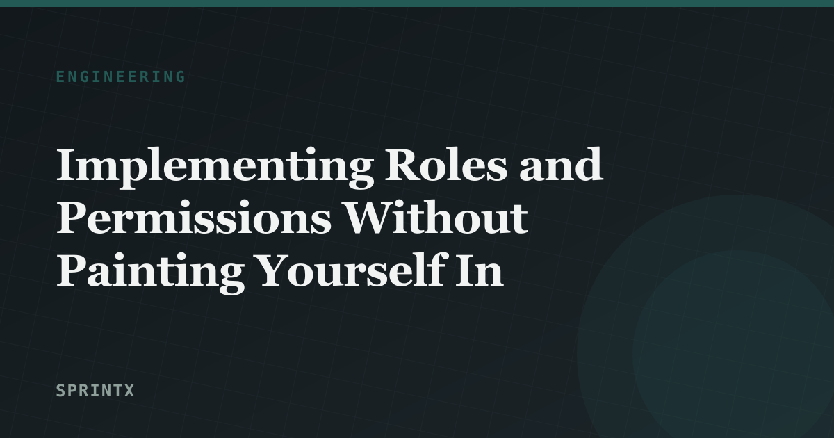 Implementing Roles and Permissions Without Painting Yourself In
