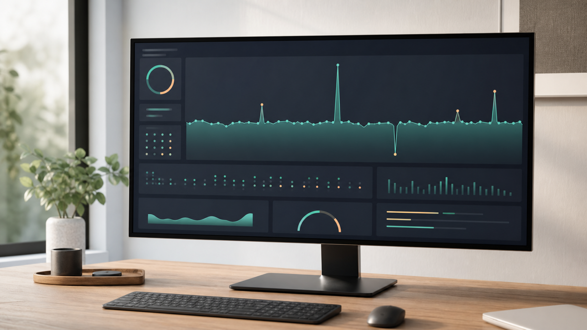 A monitoring dashboard highlighting intermittent AI failures over time
