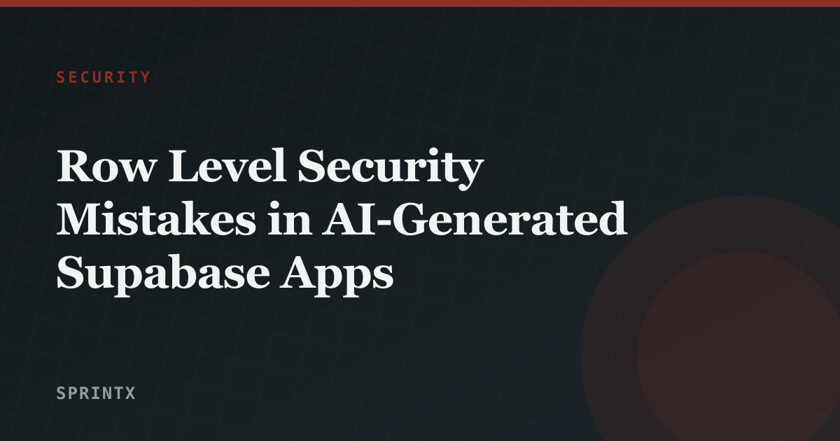 Row Level Security Mistakes in AI-Generated Supabase Apps